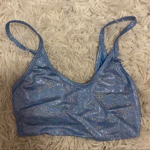 Metallic sports bra